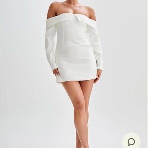 Hugo Off Shoulder Mini Dress - Ivory